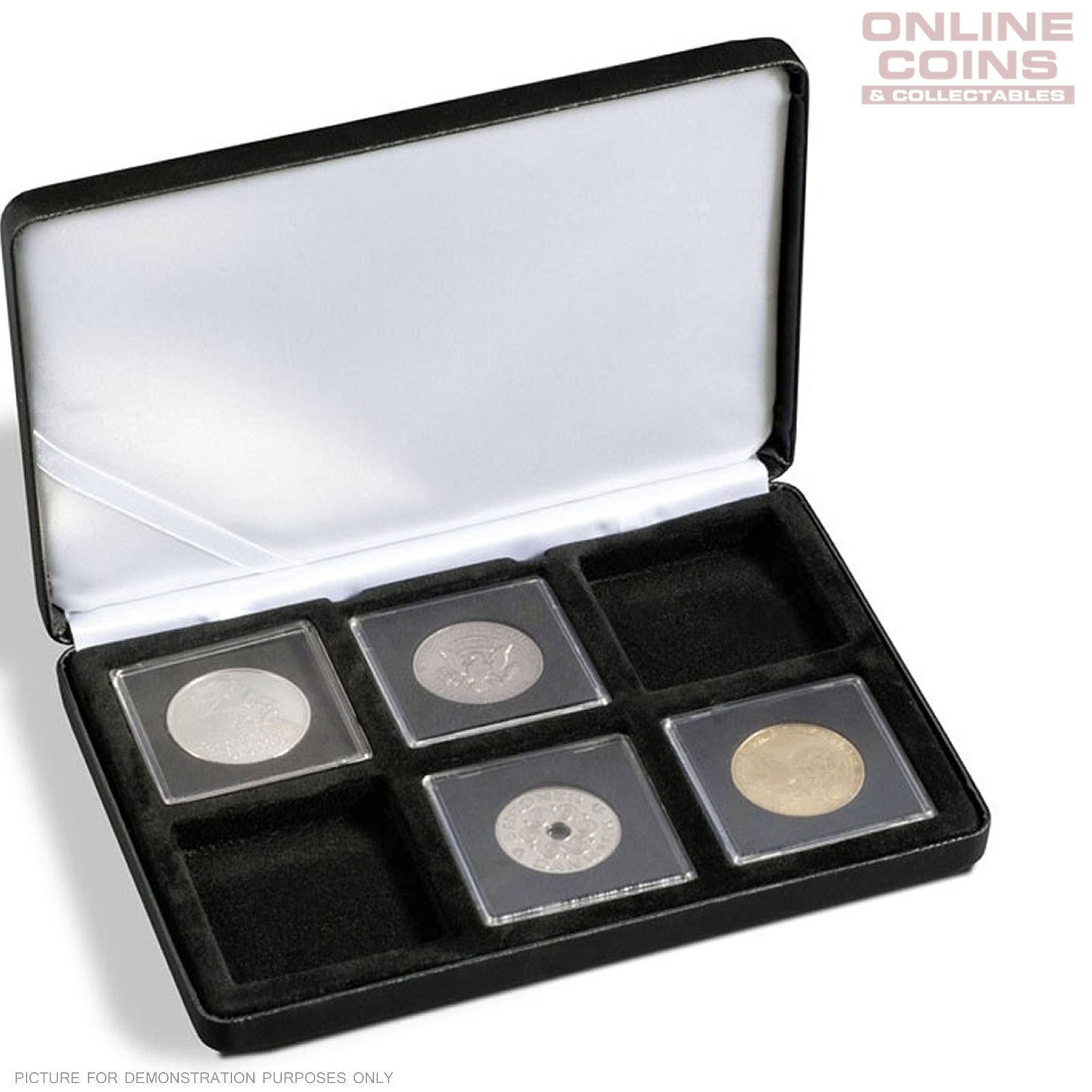 Lighthouse - Nobile Quadrum Satin Lined 6 Coin Display Case